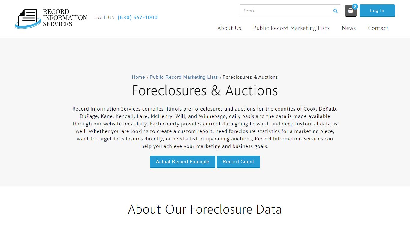 Foreclosures and Auctions | Record Information Services